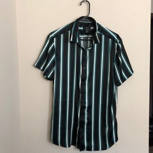 New Look Blue Striped Button Down